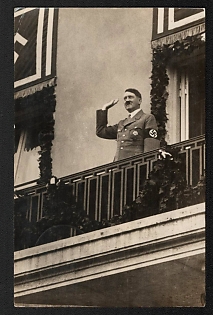 1938 'Adolf Hitler' Nuremberg Rallies Reich Party Day (Reichsparteitag) Nazi Propaganda Postcard