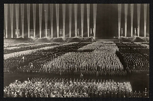 1936 'German Military Parade' Nuremberg Rallies Reich Party Day (Reichsparteitag) Nazi Propaganda Postcard