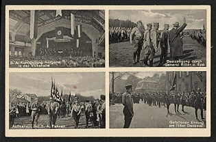 1933-1945 'German Day of the NSDAP on May 10, 1931 in Giessen' Nuremberg Rallies Reich Party Day (Reichsparteitag) Nazi Propaganda Postcard