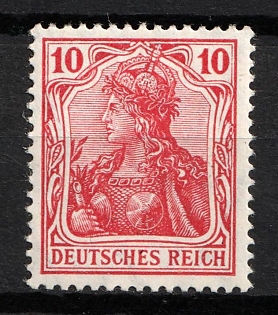 1905 10pf German Empire, Germany (Signed)