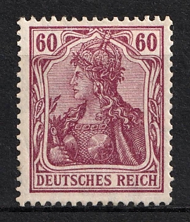 1911 60pf German Empire, Germany (Signed)