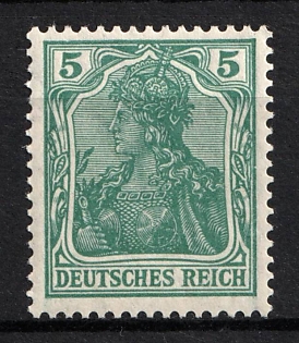 1917 5pf German Empire, Germany (Signed)