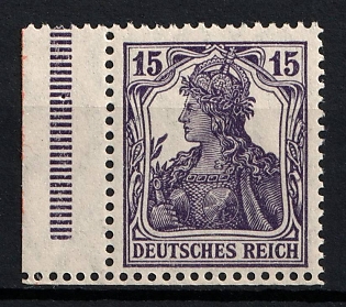 1917 15pf German Empire, Germany (Signed, Margin)