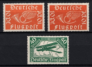 1919 Weimar Republic, Germany, Airmail (Full Set, Signed)