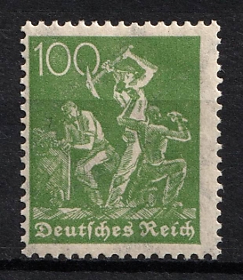 1921-22 100pf Weimar Republic, Germany (Signed)
