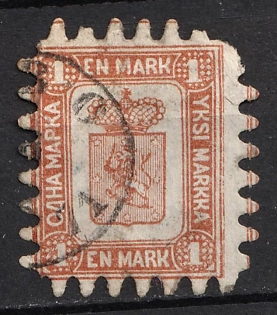 1867 1M Russian Finland, Russian Empire, Russia (Signed)