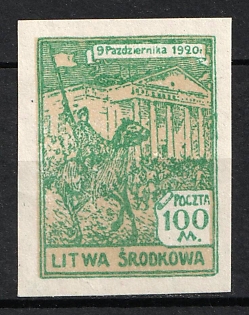 1921 100M Central Lithuania (PROOF)