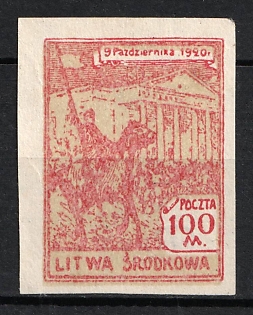 1921 100M Central Lithuania (PROOF)