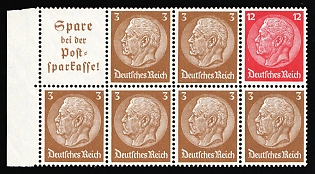 1939 Third Reich, Germany, Se-tenant, Zusammendrucke, Block