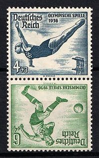 1936 Third Reich, Germany, Tete-beche, Se-tenant, Zusammendrucke
