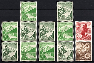 1938 Third Reich, Germany, Se-tenants, Zusammendrucke