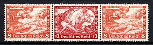 1933 Third Reich, Germany, Wagner, Se-tenant, Zusammendrucke