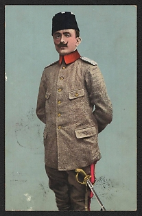 XIX-XX ct 'Enver, the Hero of Liberty' Illustrated Postcard