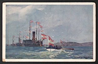 1914-1918 Austria 'Official Postcard of the Austrian Naval Association in Aid of the War Relief Office, the War Relief Office and the Red Cross' World War I Propaganda Postcard