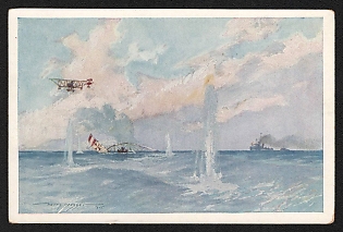 1914-1918 Austria 'Official postcard of the Austrian Naval Association in Aid of the War Relief Office, the War Relief Office and the Red Cross' World War I Propaganda Postcard