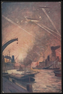 1914-1918 Germany 'Welfare Card for Members of the Imperial Navy for the Purposes of Family Support and the Relaxation of those on Leave' World War I Propaganda Postcard