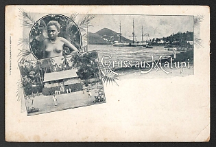 1914-1918 Germany 'Greetings from Matupi' World War I Propaganda Postcard
