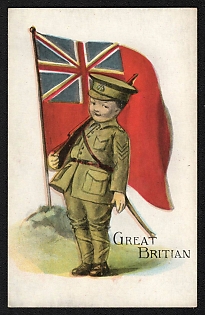1914-1918 United States 'Great Britain' World War I Propaganda Postcard