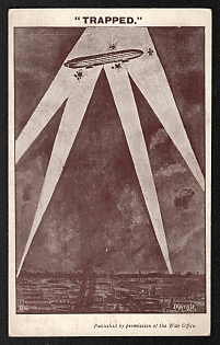 1914-1918 United States 'Trapped' World War I Propaganda Postcard