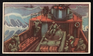 1939-1945 Belgium 'Landing Ships' World War II Propaganda Postcard