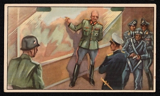 1939-1945 Belgium 'At the O.k.w. From Normandy the Alert is Given, But the Germans are Certain that it is a Commando Raid, Like in Dieppe' World War II Propaganda Postcard