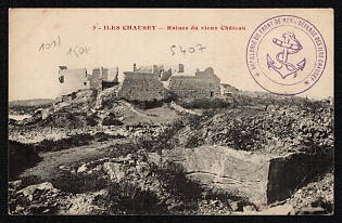 1939-1945 France 'Chausey Islands - Ruins of the Old Castle' World War II Propaganda Postcard