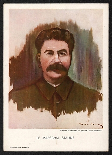1939-1945 Russia Related 'Marshal Stalin' World War II Propaganda Postcard