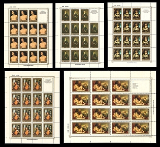 1982 Masterpieces of the State Hermitage, Soviet Union, USSR, Russia, Miniature Sheets (Full Set)