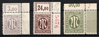 1945-46 British and American Zones of Occupation, Germany (Sheet Inscription, Corner Margins)