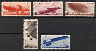 1934 The Airships of the USSR, Soviet Union, USSR, Russia (Full Set)