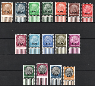 1940 Alsace, German Occupation, Germany (Full Set, Margins)