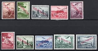 1941 Serbia, German Occupation, Germany, Airmail (Full Set)