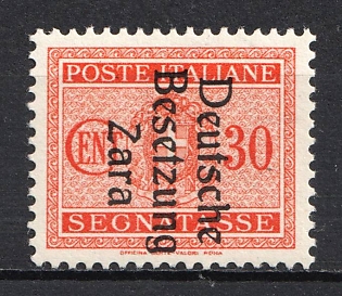 1943 30c Zadar, German Occupation, Germany, Official Stamp (Signed)