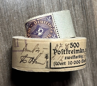 1922 20M Weimar Republic, Germany, Roll of Stamps