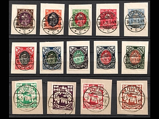 1921 Danzig Gdansk, Germany, Small Stock Stamps (Sopot Postmarks)