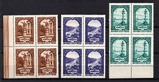 1957 250th Anniversary of Leningrad, Soviet Union, USSR, Russia, Blocks of Four (Full Set)