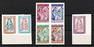 1965 Christmas 1965 Block of Stamps and Christmas 1969, Ukraine, Underground Post (Imperforate, Without Watermark)