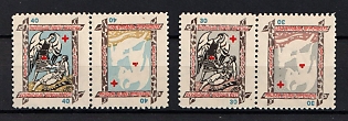1953 Ukrainian Red Cross, 35 years, Ukraine, Underground Post (Tête-bêche Pairs, With Proofs)