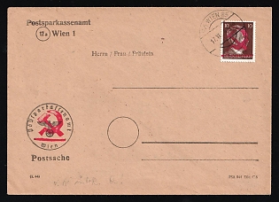 1945 (17 Jun) Austria, Cover from Vienna franked with 3pf, Overprint on Hitler's head, Red Hammer and Sickle Postmarks (Certificate)