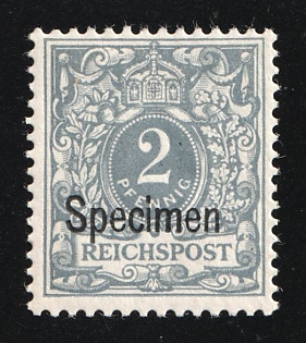 1900 2pf German Empire, Germany (SPECIMEN)