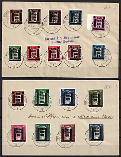 1945-1946 Glauchau 2 Covers, Local Post, Germany, Certificates
