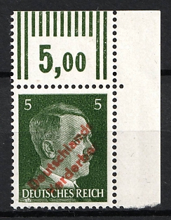 1945-1946 5Pf Meissen, Local Post, Mi-No 28 (just 200 printed ) with rare   Corner Margin, signed Sturm