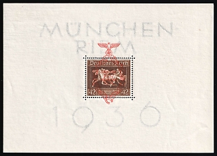 1937 Third Reich, Germany, Souvenir Sheet (Mi. Bl. 10, CV $80)