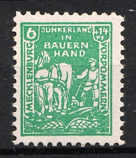 1945-1946 14pf Mecklenburg, Soviet Occupation Zone of Germany