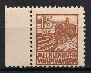 1945-1946 15pf Mecklenburg, Soviet Occupation Zone of Germany
