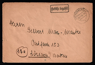 1946 8 (Jan) Germany, Third Reich, Cover from Oberammergau to Lörrach