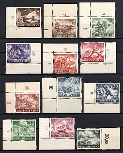 1943 Third Reich, Germany, Wehrmacht (Full Set, Corner Margins, Plate Numbers)