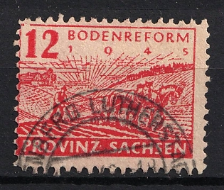 1945-1946 12pf Saxony, Soviet Occupation Zone of Germany
