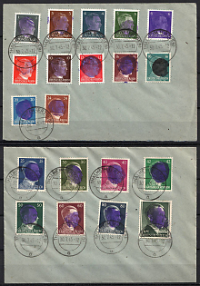 1945-1946 Saxony, Covers, Soviet Occupation Zone of Germany,  Saxon Obliterations, 'Sächsische Schwärung', RPD Chemnitz, Thalheim,  Certificate