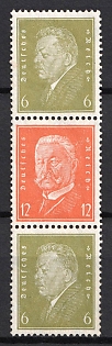 1932 Weimar Republic, Germany, Se-tenant, Zusammendrucke